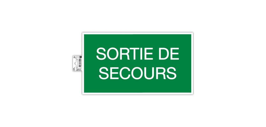 Adhesive panel emergency exit 35x20 cm - Green