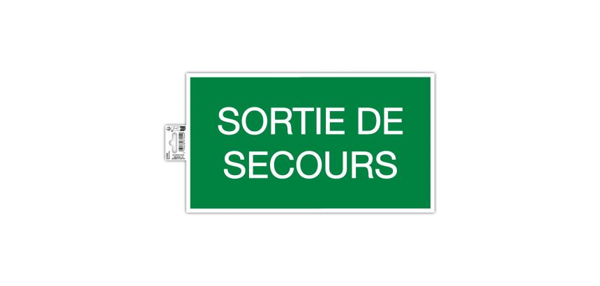 Adhesive panel emergency exit 35x20 cm - Green