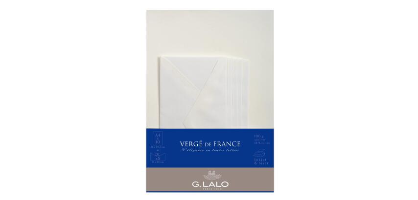 Lalo, Korrespondenzset, 10 Blatt A4 und 5 Umschläge DL, Vergé de France
