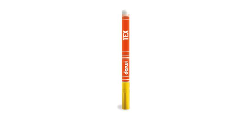 DARWI TEX, Textilmarker, Spitze 1mm, Inhalt 3ml, Perlmuttgelb - Goldgelb