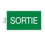 Panneau PP adhésif antidérapant Sortie 35x20 cm - Vert