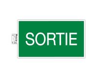 Panneau PP adhésif antidérapant Sortie 35x20 cm - Vert