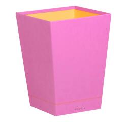 Rhodiarama prullenmand in Italiaans kunstleer 27x27x32 cm - Lila