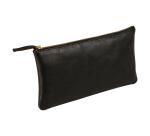 Clairefontaine Flying Spirit Leather Pencil Case Flat - 22 x 11 cm - Black
