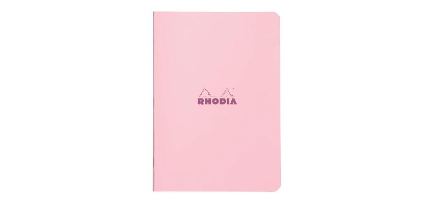 Rhodia Couleur Notebook - A5 - Lined - Side Stapled - Pink