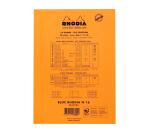 Bloc agrafé Rhodia N°16 14,8x21 cm 80 feuillets ligné avec marge 80g - Orange