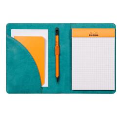 Rhodiarama livret porte-bloc N°13 pour bloc ou carnet format A6 - Paon