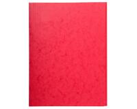 Chemise simple sans élastique avec 3 rabats carte lustrée 400gm2 - A4 - Rouge
