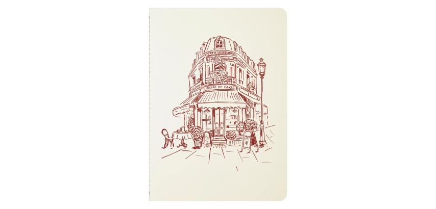 Cahier A5 ligné - Bistro Parisien- 32 pages - Bordeaux - New - Bordeaux