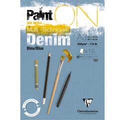 PaintON Bleu Denim bloc collé 15F A3 250g - Denim