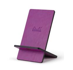 Rhodiarama support pour téléphone mobile simili cuir italien 13x8x8,5 cm - Violet