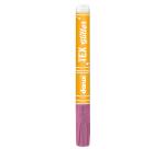 DARWI Textielverf marker met glitter, punt van van 2 mm, inhoud 6 ml, roze - Roze