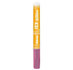 DARWI TEX GLITTER, Textilmarker Glitter, Spitze 2mm, Inhalt 6ml, Pink - Rosa