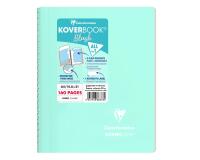 Cahier reliure intégrale enveloppante Koverbook Blush A5 160 pages ligné couverture polypropylène opaque bicolore - Menthe à l'eau/Rose poudré