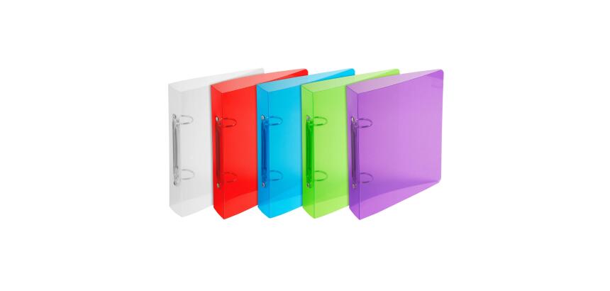 Exacompta 'Crystal' A5 Ring Binder (2x30mm Ring) - Assorted colours