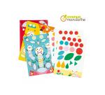 Boîte créative, Tableaux gommettes, Chenilles - Multicolore
