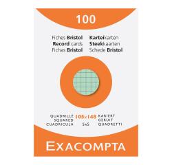 Pk 100 Exa Record Cards 5/5 105x148 Ast - Assorted colours