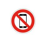 Non-slip adhesive PVC panel No mobile phones 10 cm - Red