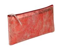 RUBY SUEDE Flat pocket 22x11 cm Shiny red