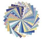 Origami Paper, Sea, 20x20cm, 60F, 70g - Multicolour