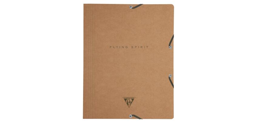 Chemise à élastique 3 rabats Flying Spirit Kraft 24x32cm motifs assortis - Brun