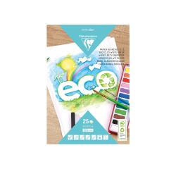 Weißes Recyclingpapier, Block mit 25 Blatt A4, 210g - Weiß