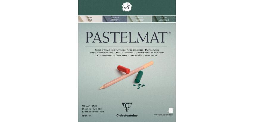 Pastelmat bloc collé 12F 24x30cm 360g