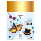 CARTON MÉTALLISÉ, Sachet de 10 feuilles 230g/m2 au format 25x35cm - Assortiment