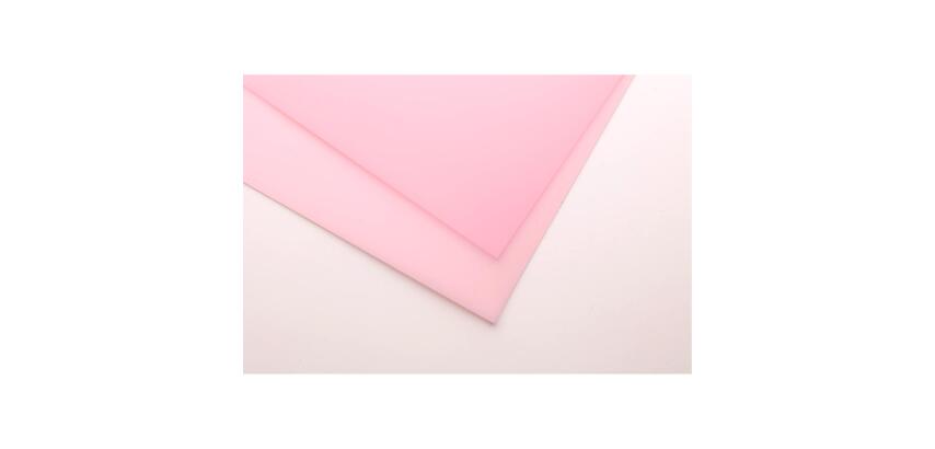 Polypro, Packung mit 10 Bogen aus PP transparent, 50x70cm - Hellrosa
