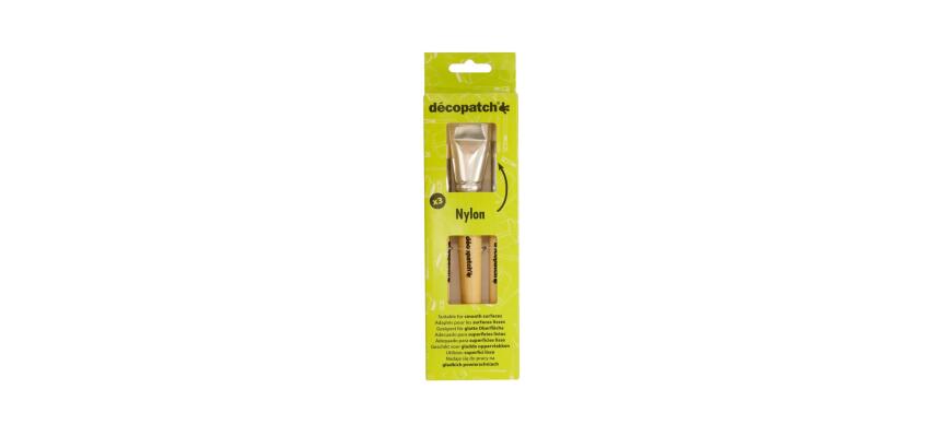 Pak van 3 nylon penselen. - Groen