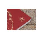 FOREVER PREMIUM Stapled Notebook 100% Recycled A5 96 Lined Pages White Recycled Paper 90 g - Brick Red