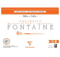 Fontaine bloc collé 4 côtés 20F 31x41cm 300g grain satiné