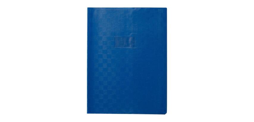 Schriftomslag in Madras print met bladwijzer flap 22/100ste 24x32cm
