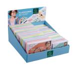 Prés. Comp. avec 38 paquets de 50 flashcards sous film + anneau - bristol ligné perforé - A6 et A7 - Couleurs assorties