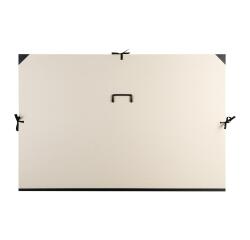 Kraft Art Folder Grey 3 ribbons with Handle 78x118 - Grey