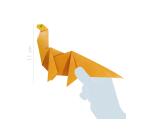 Creatieve box, Origami Dino - Groen