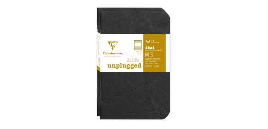 Set de 2 carnets piqués Age Bag 9x14 96 pages ligné - Noir