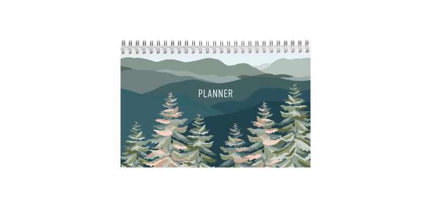 La Vie en Vosges, Planner, Block mit kopfseitiger Spiralbindung 22x14 cm, 53 bedruckte Blätter