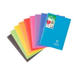 Cahier piqué Koverbook A4 96 pages grands carreaux couverture polypropylène opaque 100% recyclé - Assortis