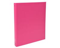 Classeur rembordé polypropylène 4 anneaux 30mm - A4 - Rose