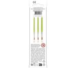 Set of 3 round synthetic brushes - Green