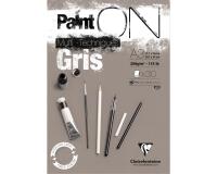 Paint'ON Gris bloc collé 30F A3 250g