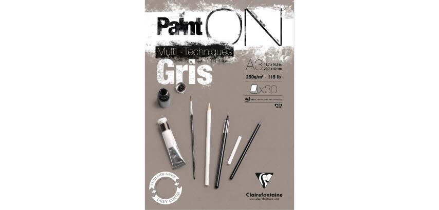 Clairefontaine Paint'On Glued Pad - A3 - 250gsm - 30 Sheets