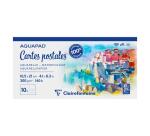 Aquapad Postkarten, geleimter Block 10,5x21 cm, 10 Blatt 300g