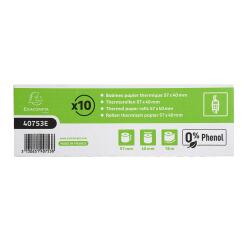 Bobine pour tickets de carte bancaire 57x40mm - 18m - 1 pli thermique 55g/m2 sans Phenol. - Blanc