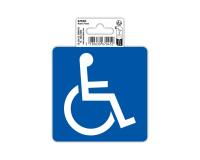 Panneau PVC adhésif antidérapant Accès handicapés 10 cm - Bleu