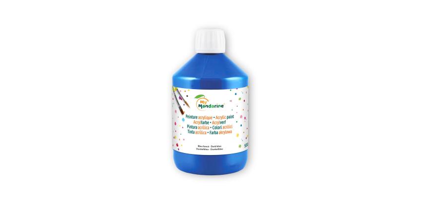 ACRYLIQUE MATE 500 ML BLEU FONCÉ - Bleu foncé