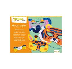 Boîte créative, Masques à coudre, Animaux de la savane - Multicolore