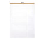 Meeting Pad - bloc agrafé Rhodia N°19 A4+ 80 feuillets pré-imprimés détachables 80g - Blanc