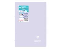 Cahier piqué Koverbook Blush A4 96 pages ligné couverture polypropylène opaque bicolore - Lilas/Vert tilleul